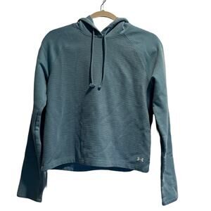 Under Armour Hoodie Womens XS Light Blue Long Sleeve Logo